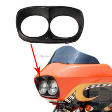 Carenado de faro de motocicleta, luz de cabeza negra mate, con bisel, para Harley Road Glide Bad Boy 2024 - compra barato