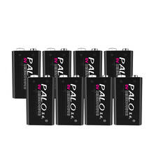PALO 8Pcs 6F22 battery rechargeable battery 9V Li-ion battery 600mAh Super Dry Battery For Radio,Camera,Toys etc 2024 - buy cheap
