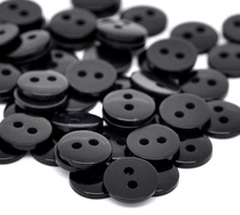Черные круглые 2 отверстия полимерные Швейные Кнопки Скрапбукинг 9x2 мм, 500 шт 2024 - купить недорого