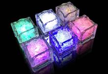 Cubos de gelo em led que muda de cor, luz noturna com 7 lâmpadas, decoração para casamento, festa, vidro, cerveja, indução de água 2024 - compre barato