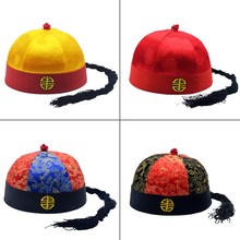 Chapéu de caveira bordado, chapéu feminino e masculino para homens adultos da dinasão qing, chapéu de alcinha bordado 2024 - compre barato