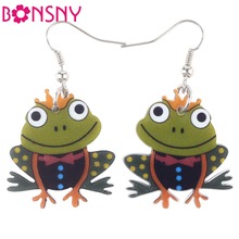 Bonsny Drop Frog Earrings Long Big Acrylic Dangle Earrings Fashion Brand Jewelry For Women 2015 News Style Accessories 2024 - buy cheap