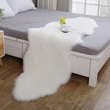 Liu-tapete de pele de carneiro sintética longa, tecido macio, decoração de casa, para assento, sofá, área, sala de estar, quarto 2024 - compre barato