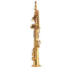 Saxofón Soprano dividido b-flat, instrumentos dorados de latón, regalo de alta calidad, Saxofón 2024 - compra barato