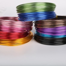 Wholesale 2mm 12 gauge length 5m anodized aluminum round wire dead soft DIY jewelry craft metallic beading wire 12 colors 2024 - buy cheap