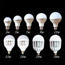 4PCS/lot B22/E27 LED Globe Bulb 3w/5w/7w/9w/12w/15w/18w/24w/36w Plastic LED Bulb 85-265V White/Warm White 2835/5730 SMD LED Bulb 2024 - buy cheap