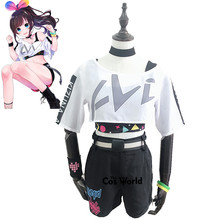 Kizuna AI A.I.Channel Youtuber, El primer vestido de palo, uniforme, Tops, pantalones cortos, traje de Cosplay 2024 - compra barato