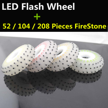52 104 208 Flint Fire Stone LED Flash Inline Skates Wheel Firestone Skating Rodas Slide Brake 80mm 76mm 72mm Red White 4 pcs/lot 2024 - buy cheap
