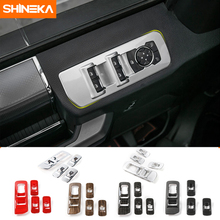SHINEKA Car Styling Window Lift Panel Cover ABS Window Switches Cover Trim for Ford F150 2015+ 2024 - buy cheap