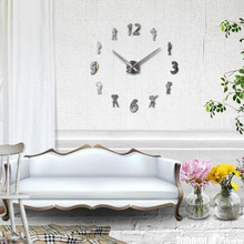 Reloj de pared decorativo de moda, cronógrafo acrílico de diseño clásico, pegatinas 3d, reloj de aguja de cuarzo para sala de estar 2024 - compra barato