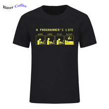 Camiseta programadora de código de computador, camiseta para homens 100% algodão, gola em o, verão, venda imperdível, novo, trabalho 2024 - compre barato