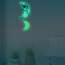 Reloj de pared de Luna brillante para sala de estar y dormitorio, Mural creativo de acrílico brillante, reloj colgante de Luna creciente, 30cm 2024 - compra barato