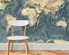 beibehang Custom photo wallpaper mural hand drawn retro vintage world map TV background wall papers home decor papel de parede 2024 - buy cheap