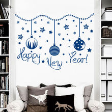Bolas de natal para decoração com vinil, mural de parede removível para decoração de casa, arte e citações para ano novo 2024 - compre barato