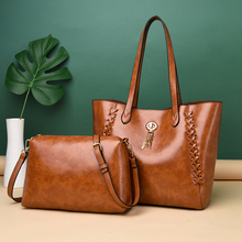 Large Capacity Women Pu Leather Handbags Tote Bags Fashion Designer Ladies Shoulder Bag High Quality 2 Pieces Set Messenger Bags 2024 - buy cheap