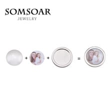 Somsoar jóias em branco 33mm, base em branco para moedas, acessório para fazer fotos da família, crianças e bebês, compatível com minha moeda 2024 - compre barato