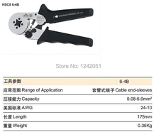 HSC8 6-4B MINI-TYPE SELF-ADJUSTABLE CRIMPING PLIER 0.25-6mm2 terminals crimping tools multi tool tools hands pliers 2024 - buy cheap