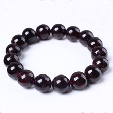 Kraft-beads Trendy Nartural Garnet Stone  12 mm Round Beads Stretch Bracelet Fashion Jewelry 2024 - buy cheap