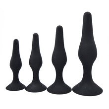 Cpwd plugue anal de silicone com 4 tamanhos, brinquedo de gelatina com dildo para pele, produtos sexuais adultos para homens, brinquedo de massagem para bunda 2024 - compre barato