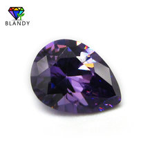 Free Shipping 2x3~13x18mm 5A Pear Cut Amethystine CZ Stone Synthetic Gems Purple Red Cubic Zirconia For DIY Jewellery 2024 - buy cheap