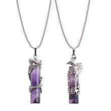 2018 Popular Delicate Dragon Phoenix Natural Stone Pendant Necklace Female Ornament Fashion Jewelry 2024 - buy cheap