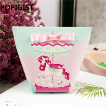 50pcs DIY Carousel Fairground ride apparatus Candy Storage Boxes Gift Packaging wedding birthday party favor box multi-use 2024 - buy cheap