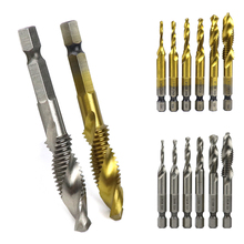 M3-M10 Screw Tap Drill Bits HSS Metric Machine Taps Kit 1/4'' Hex Shank Hand Thread Tap Woodworking Tools 6pcs 2024 - buy cheap