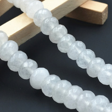 Natural Stone Jades Loose Beads for Jewelry Making 5x8mm Rondelle Faceted Crystal Jaspers White Chalcedony Craft Finding 15"A284 2024 - buy cheap