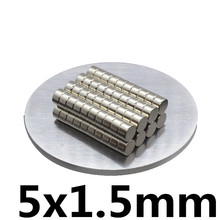 100pcs 5x1.5 mm Neodymium Magnet Permanent N35 NdFeB Super Strong Powerful Small Round Magnetic Magnets Disc 5mm x 1.5mm 2024 - buy cheap