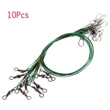 10pcs 28cm Copper Line Dark Green Durable Practical Fishing Leader Wire Lures Trace Fish Tackle Rig Tool Accessories 2024 - buy cheap
