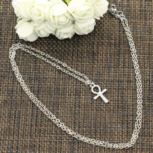 New Fashion Necklace Cross Egyptian Ankh Life Symbol 21x13mm Silver Color Pendants Short Long Women Colar Gift Jewelry Choker 2024 - buy cheap