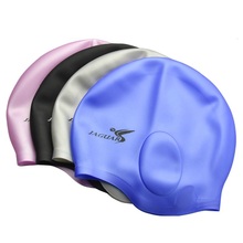 Waterproof Silicone swimming cap Adult swim Unisex Silica Gel Ear Protection Swimming Cap Men Women Silicone Cap Swimming hat2pc 2024 - buy cheap