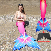 Adult Women Beautiful Mermaid Tail With Black Monofin Vacation Swimmable Costumes Swimming Swimsuits Beach Fancy Tails Dress 2024 - buy cheap