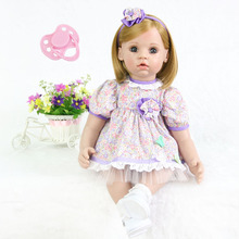 Muñeca de juguete de silicona de 60cm para niñas, juguete de vinilo de 24 pulgadas, color rubio, regalo de cumpleaños 2024 - compra barato
