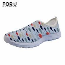 FORUDESIGNS Women Casual Mesh Shoes Fashion Fish Gone Designer Women Breathable Shoes Woman Zapatillas Flats Loafers Lady 2024 - buy cheap