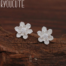 Trendy Vintage Silver Color  Lotus Flower Earrings Femme Gifts Ladies  Earrings for Women Statement Jewelry Brincos 2024 - buy cheap