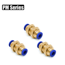 Air Pneumatic Brass Quick Fitting Straight Bulkhead Union 4 6 8 10 12mm OD Hose Tube One Touch Push Into Gas Connector 2024 - buy cheap