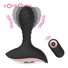 Vibrador Anal en espiral de 10 velocidades para hombres Gay, masajeador de próstata con Control remoto y enchufe trasero, carga USB, Juguetes sexuales 2024 - compra barato