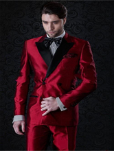Terno masculino lapela padrinho duplo, pequeno e fino, casamento/formatura, blazer (jaqueta + calça + gravata) 2024 - compre barato