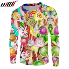 Мужская повседневная яркая Толстовка UJWI, лидер продаж, Мужской пуловер с 3D принтом, креативная цветная одежда 2024 - купить недорого