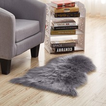 Fur Artificial Sheepskin Hairy Carpet for Living Room Bedroom Rugs Skin Fur Plain Fluffy Area Rugs Washable Bedroom Faux Mat 10 2024 - buy cheap