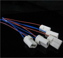 Suporte da lâmpada g9 com cabo de 20cm, base de cerâmica g9 para soquete de lâmpada com 100 peças
