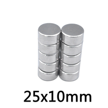 1pc Neodymium magnet 25x10 N35 Super strong round magnet Rare Earth NdFeb N35 25x10mm strongest permanent powerful magnetic 2024 - buy cheap