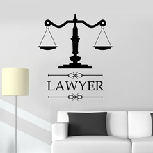 New Design Law Office Sign Lawyer Attorney Vinyl Decal Personalized Sticker Company Name Scale of Justice Window Decoration LW77 2024 - buy cheap