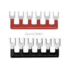 20PCS TB1506 TBD-15A Suyep 6 Positions 15A Wire Connector Pre Insulated Fork Type Barrier Spades Terminal Strip Jumper Block red 2024 - buy cheap