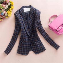 Fashion Plaid Small Suit Women's Jacket New Large Size Korean Spring and Autumn Wild Slim Long Sleeve Casual Suit women Blazers 2024 - buy cheap