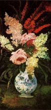 Wall hanging paintings Van Gogh flower art Vase with Gladioli and Lilac reproduction oil painting hangpainted on canvas No Frame 2024 - buy cheap
