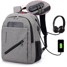 Mochila antifurto com carregamento usb, luxuosa, bolsa para viagem, masculina, feminina, com senha, de alta capacidade, para laptop, mochila escolar 2024 - compre barato