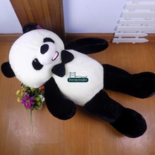 Dorimytrader Large 140cm Funny Soft Plush Cartoon Panda Toy 55'' Giant Stuffed Animal Panda Pillow Doll Baby Lover Gift DY61544 2024 - buy cheap