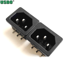Atacado 250v 10a iec320 c14 c13 3 sprong tomada 90 graus ac pdu ups tomada de pressão 3p painel elétrico tomada ac